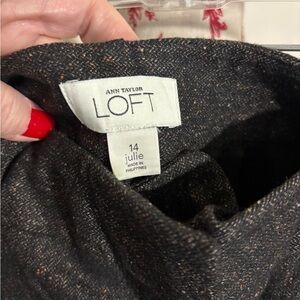 LOFT Black speckle Lined Pants | Julie-cut